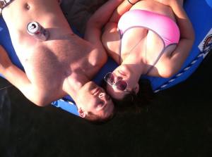 Mistress and I floating on the mighty Deschutes